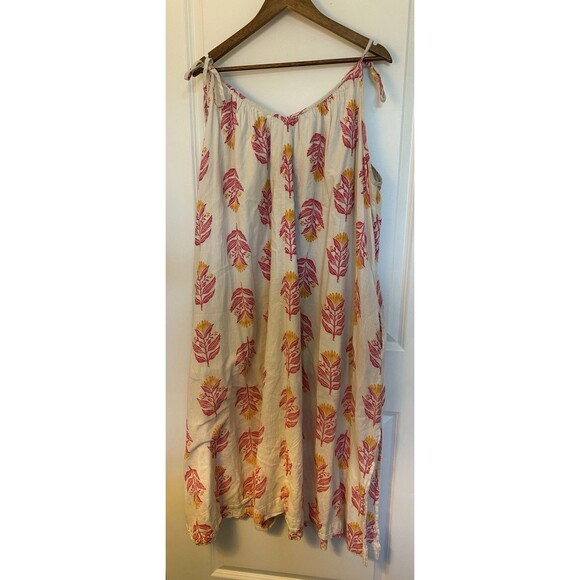 Old Navy Dress Size 3X Floral Pockets Maxi Summer Swing Lightweight Plus Lined - Picture 4 of 8